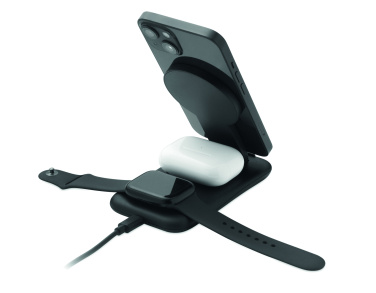 Logotrade kampanjprodukter bild: 3 i 1 trådlös laddare 15W