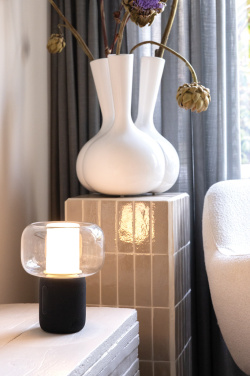 Logotrade presentreklam bild: Lux 10 W högtalarlampa i återvunnen plast