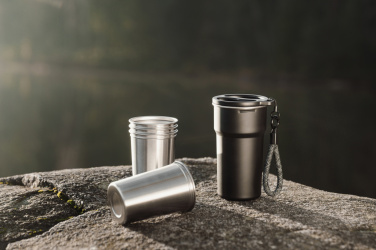 Logotrade kampanjprodukter bild: VINGA Parks RCS återvunnet stål mugg, 4 st, 250 ML